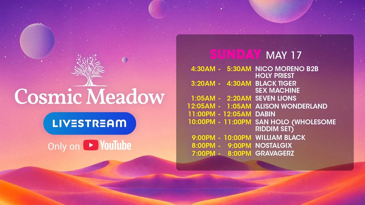 cosmicMEADOW · Sunday · EDC Las Vegas 2026