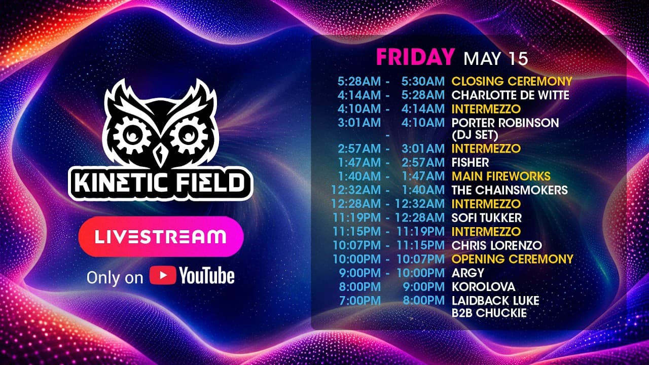 EDC Las Vegas 2026 Live: Above & Beyond Close kineticFIELD Saturday — Full Set Times & Lineup