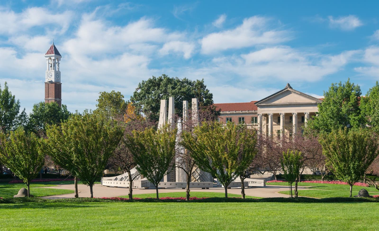 The Engineering Fountain and Bell Tower on Purdue's campus: Rockstarr Media is casting new faces in West Lafayette