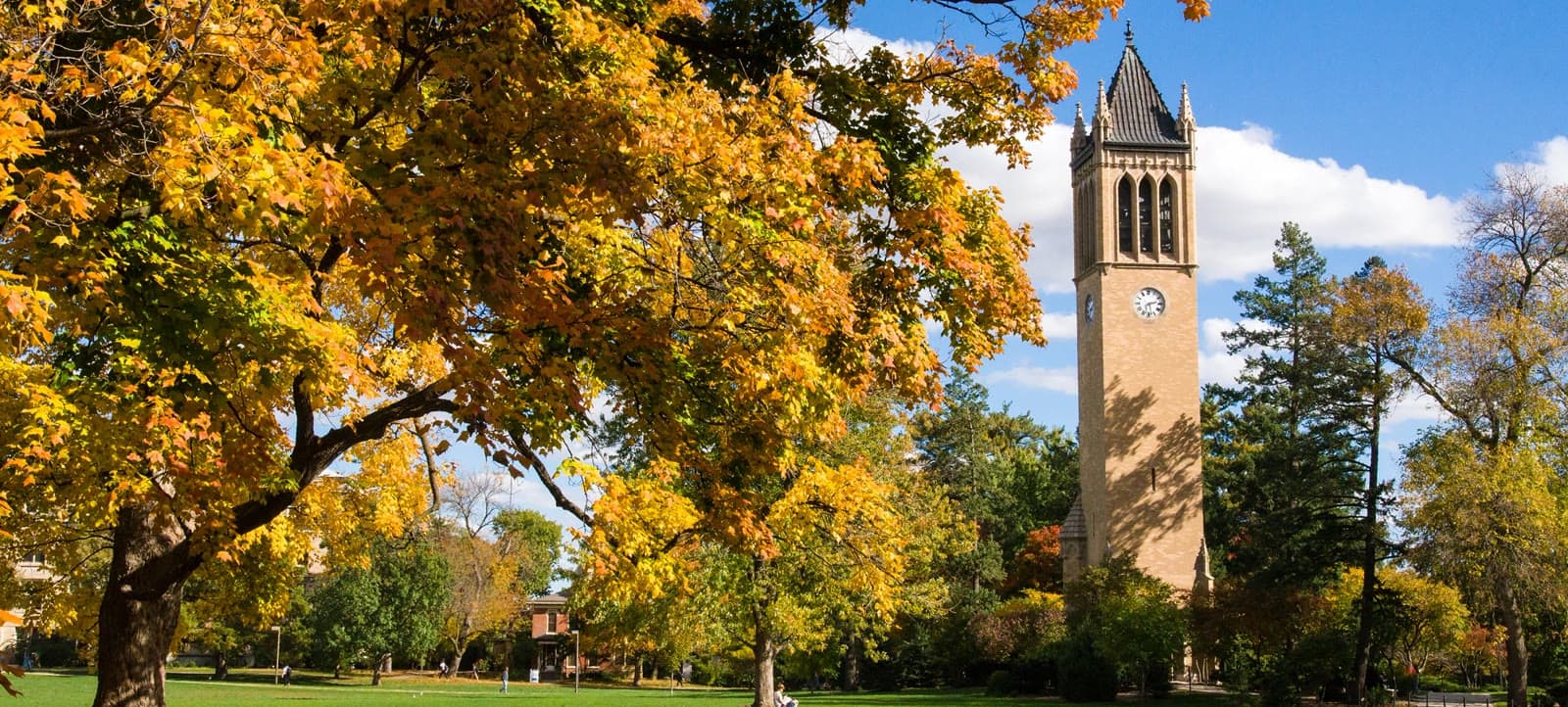 The Campanile on Iowa State's central campus in autumn: Rockstarr Media is casting new faces in Ames