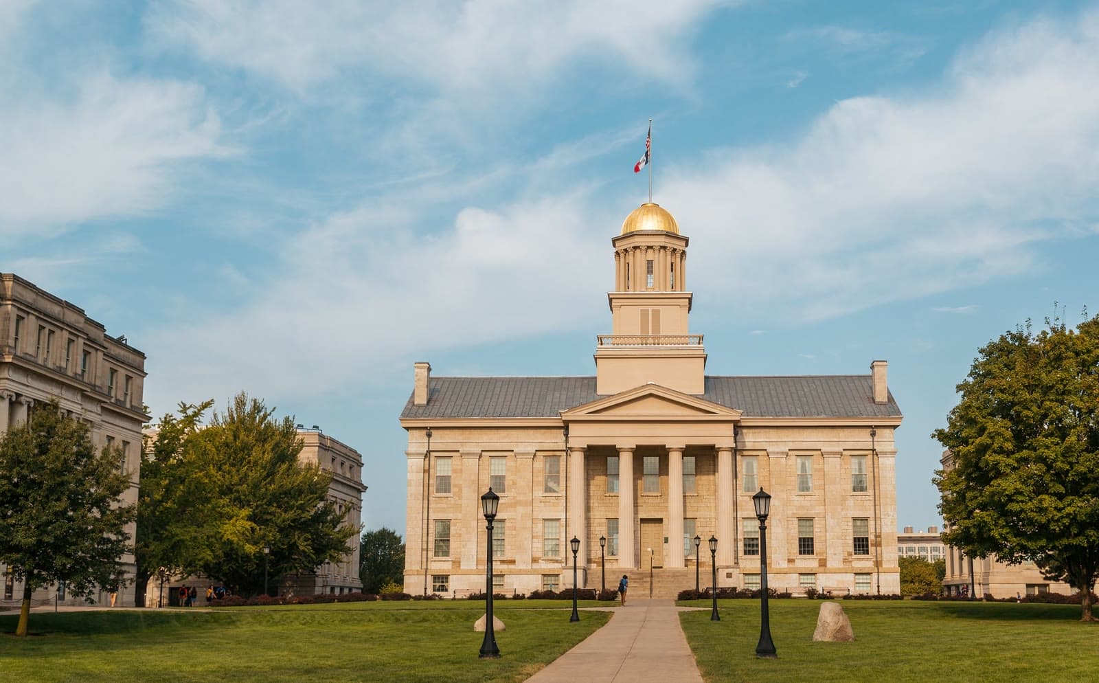 The gold-domed Old Capitol on the Pentacrest: Rockstarr Media is casting new faces in Iowa City