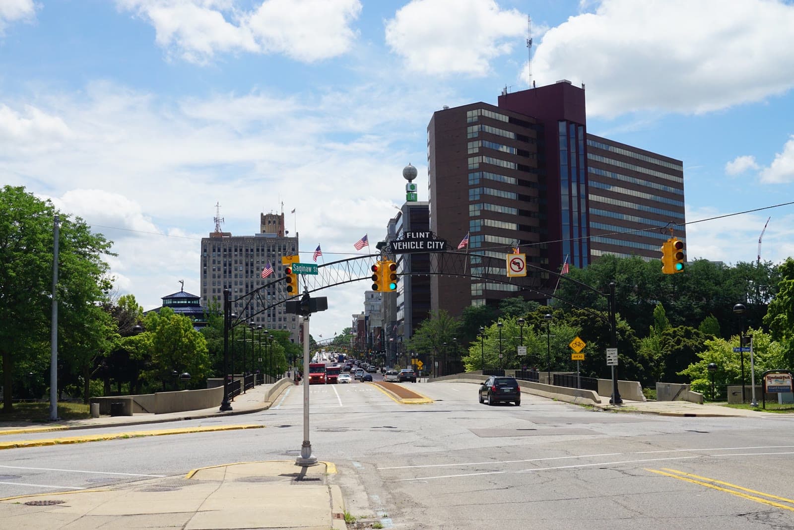 Saginaw Street and the Vehicle City arch downtown: Rockstarr Media is casting new faces in Flint