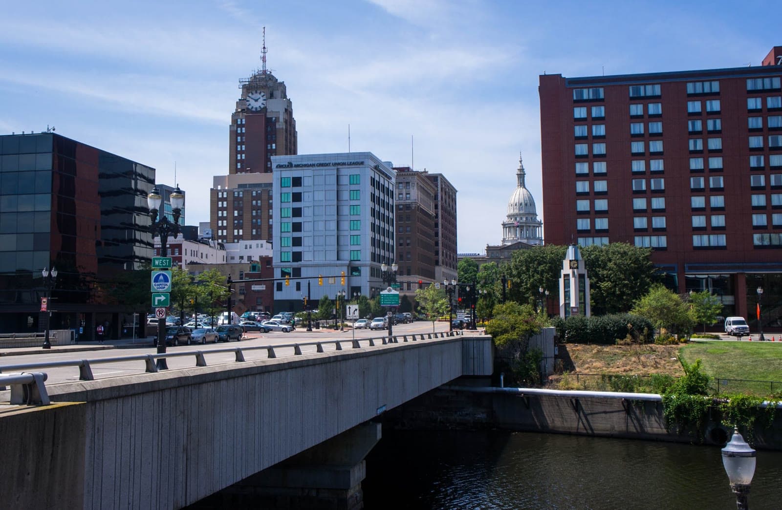 Downtown Lansing and the Capitol dome above the Grand River: Rockstarr Media is casting new faces in Lansing & East Lansing