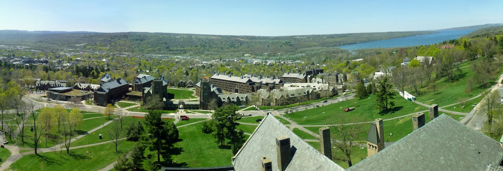 The view over West Campus and downtown Ithaca to Cayuga Lake: Rockstarr Media is casting new faces in Ithaca
