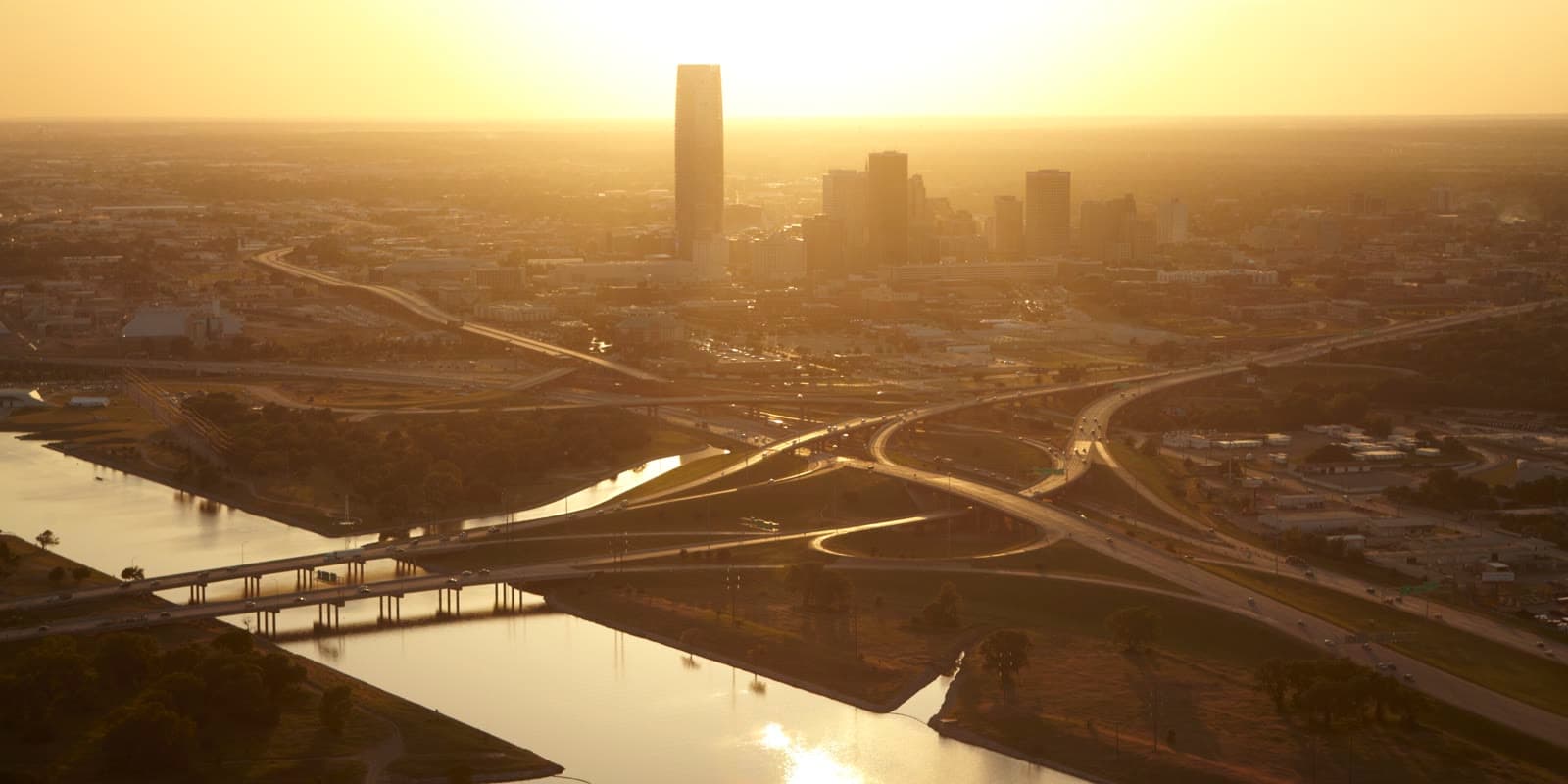 Downtown oklahoma city and the oklahoma river at sunset: Rockstarr Media is casting new faces in Oklahoma City