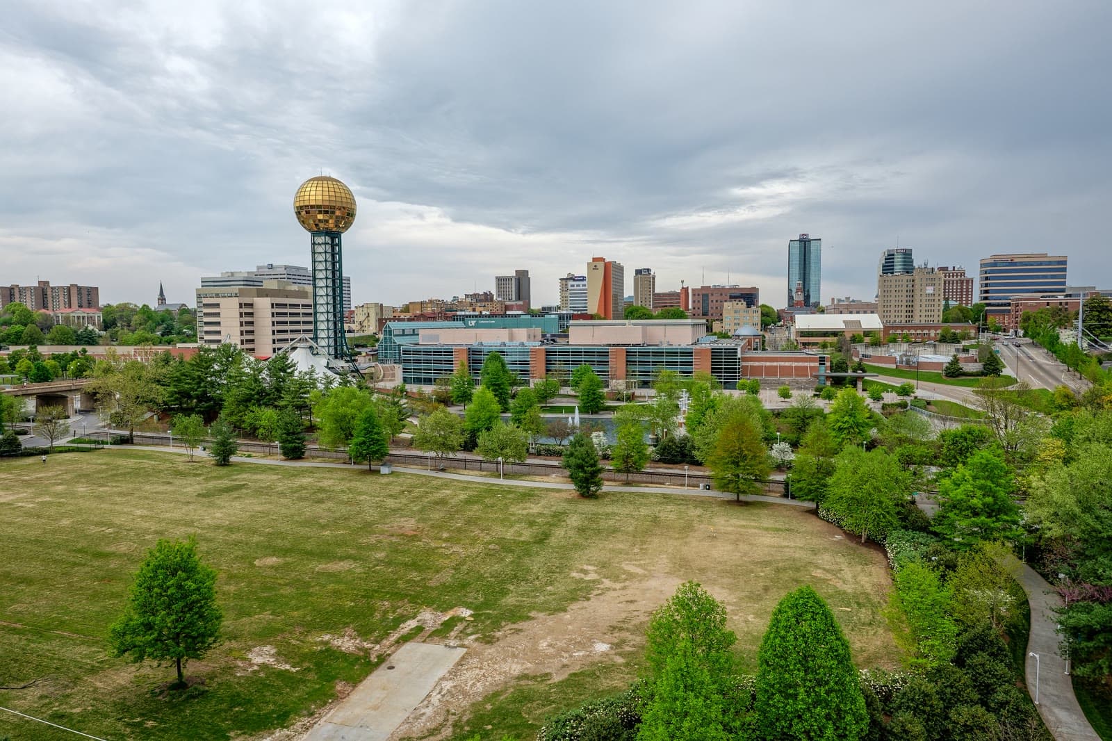 The sunsphere and downtown knoxville from world's fair park: Rockstarr Media is casting new faces in Knoxville