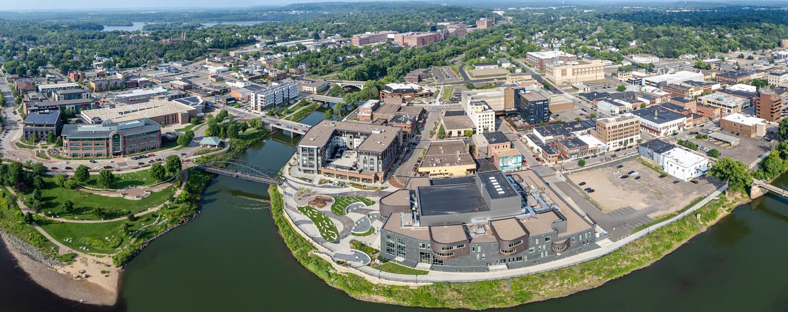 Downtown Eau Claire where the Chippewa and Eau Claire rivers meet: Rockstarr Media is casting new faces in Eau Claire