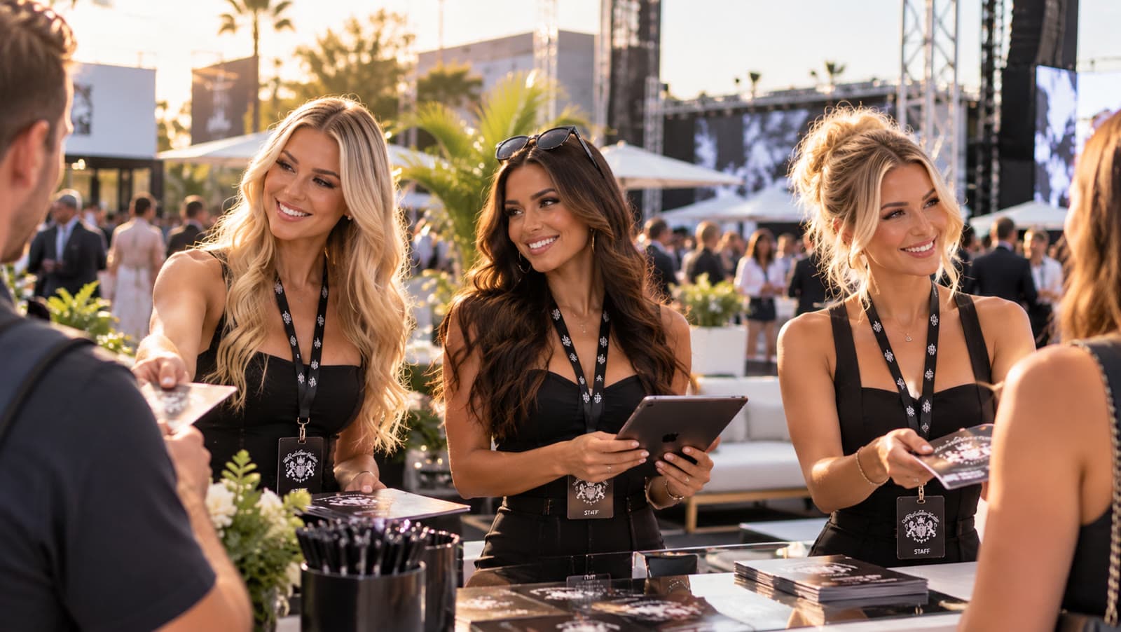 Rockstarr Media promo models working a festival activation
