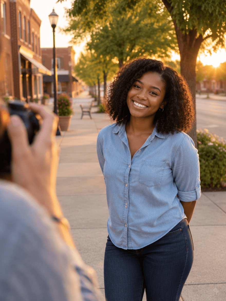 A new face at a photoshoot in Ada, Oklahoma