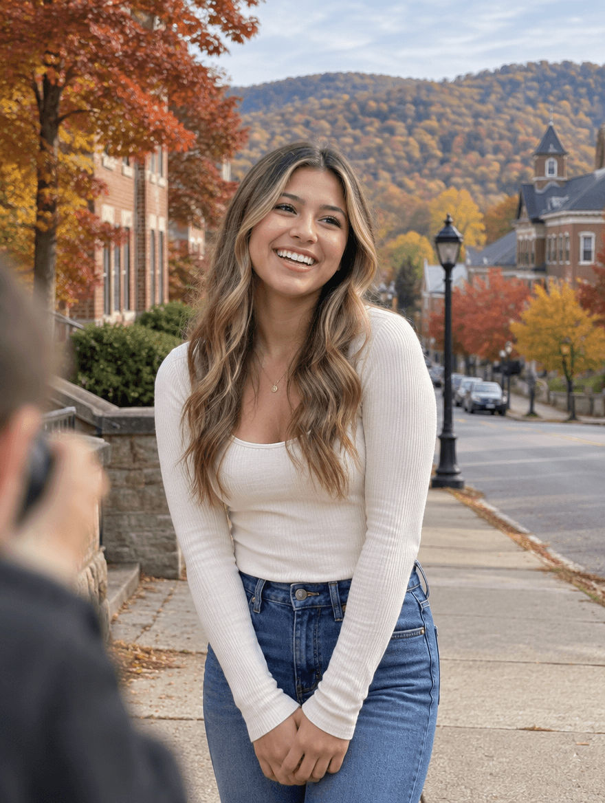 A new face at a photoshoot in Athens, Ohio