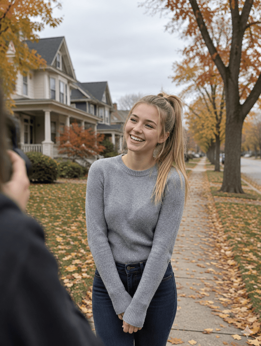 A new face at a photoshoot in Bowling Green, Ohio