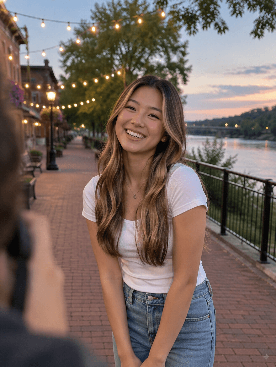 A new face at a photoshoot in Kent, Ohio