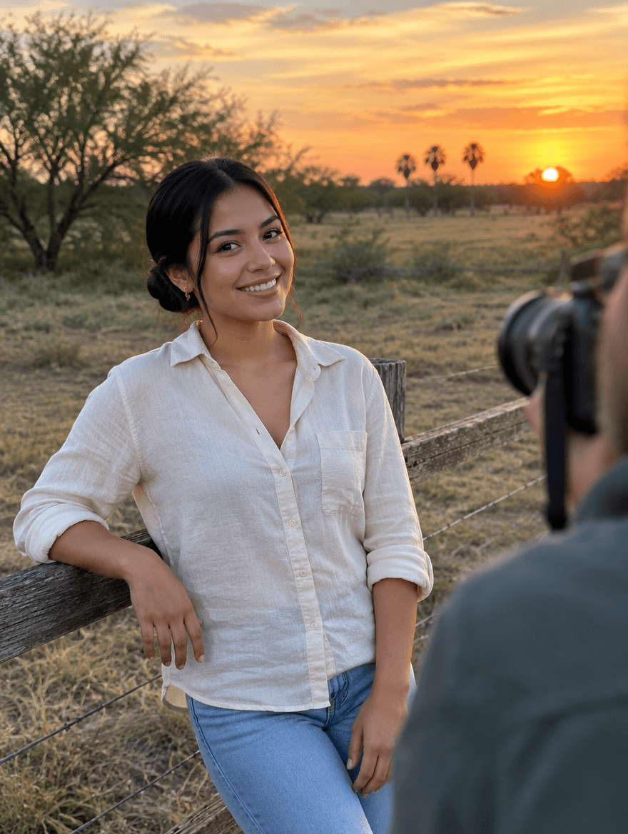 A new face at a photoshoot in Kingsville, Texas