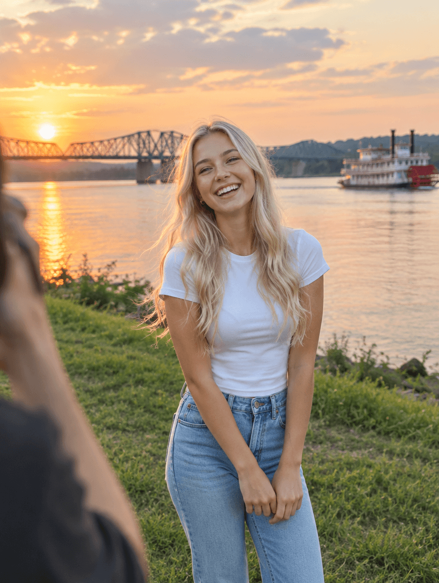 A new face at a photoshoot in Marietta, Ohio
