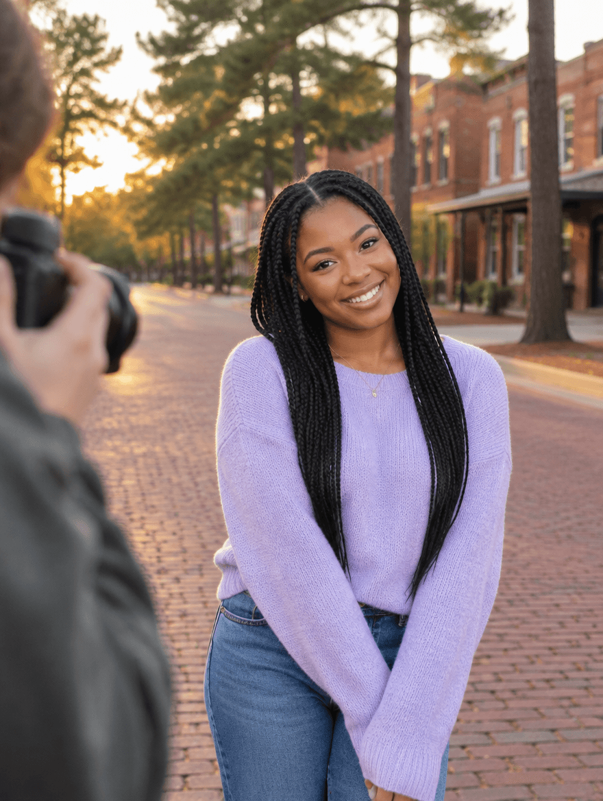 A new face at a photoshoot in Nacogdoches, Texas
