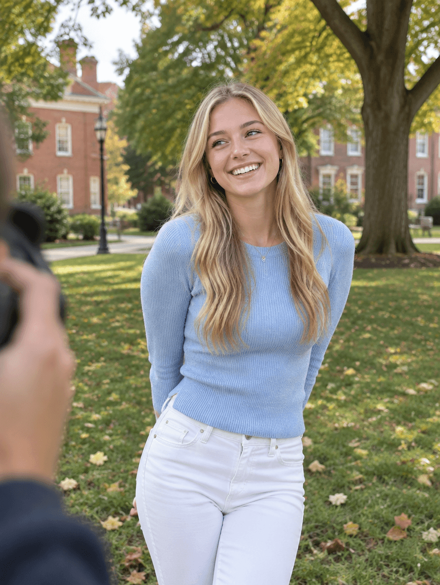 A new face at a photoshoot in Oxford, Ohio