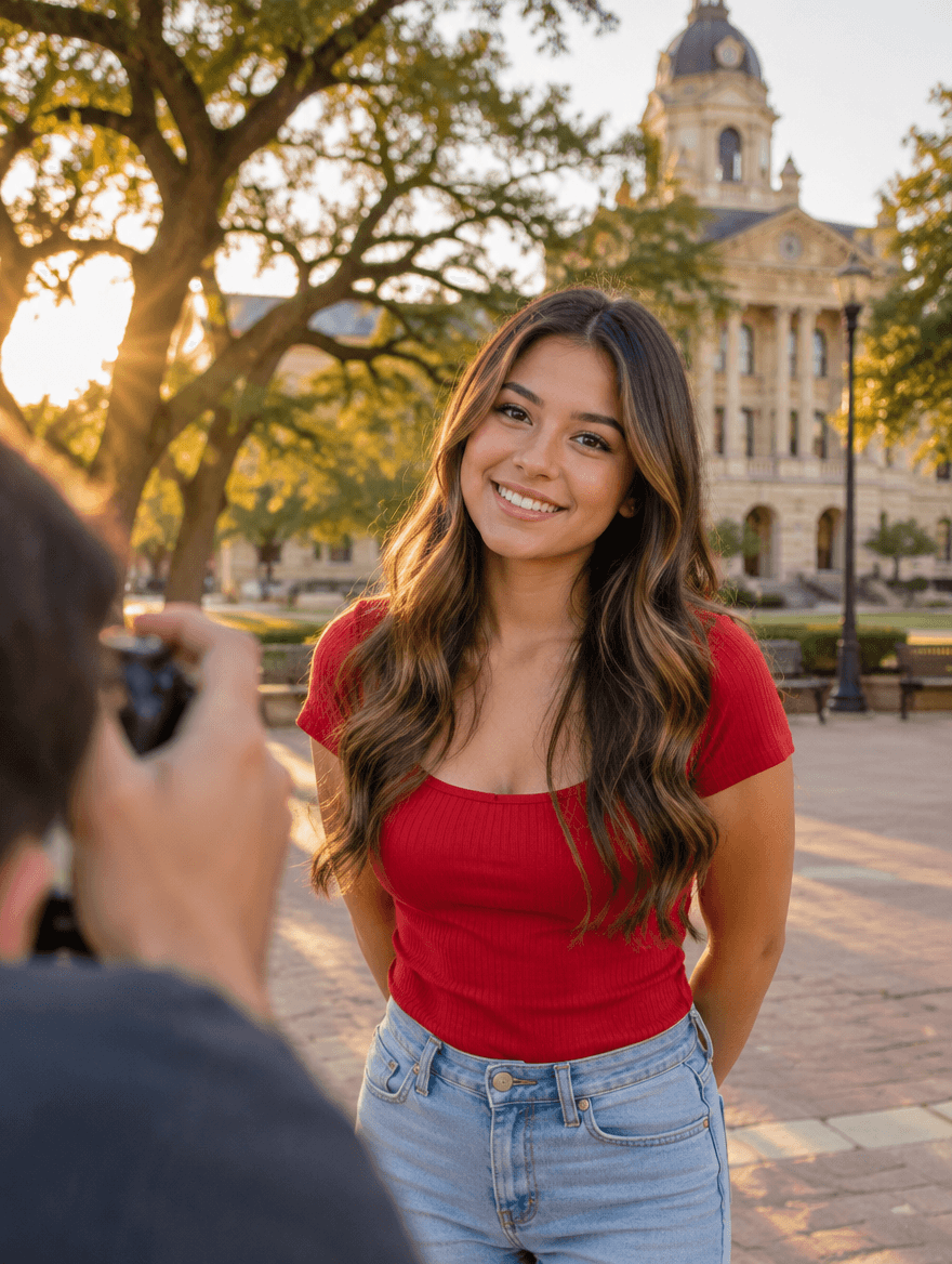 A new face at a photoshoot in Seguin, Texas