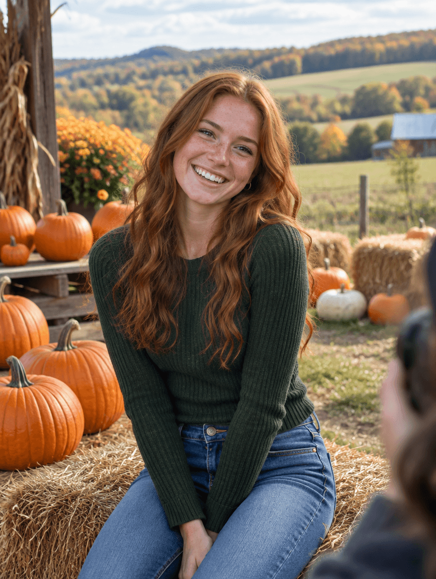 A new face at a photoshoot in Wooster, Ohio